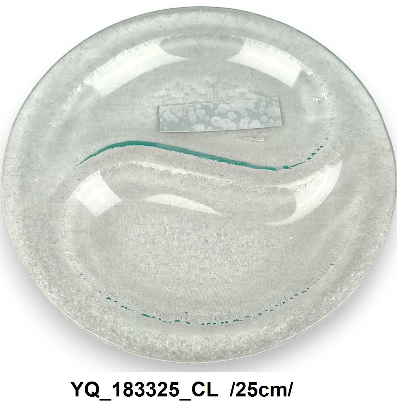 Fengshui átlátszó tányér /25cm/
