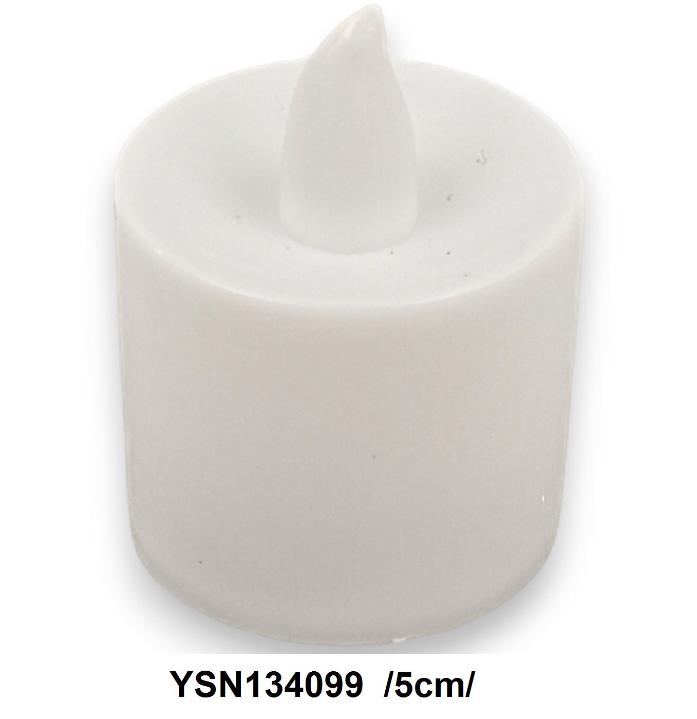 LEDes mûanyag teamécses, fix egyszínû melegfényû, elemmel /5cm/